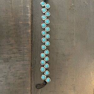 UNO de 50 Silver and Turquoise Bracelet